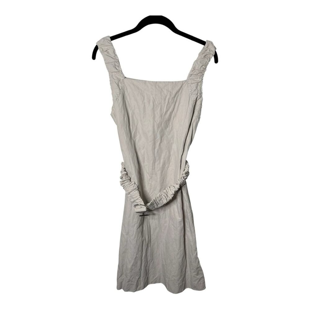 Ana Alcazar Light Gray Belted Dress Zipper Back XL
